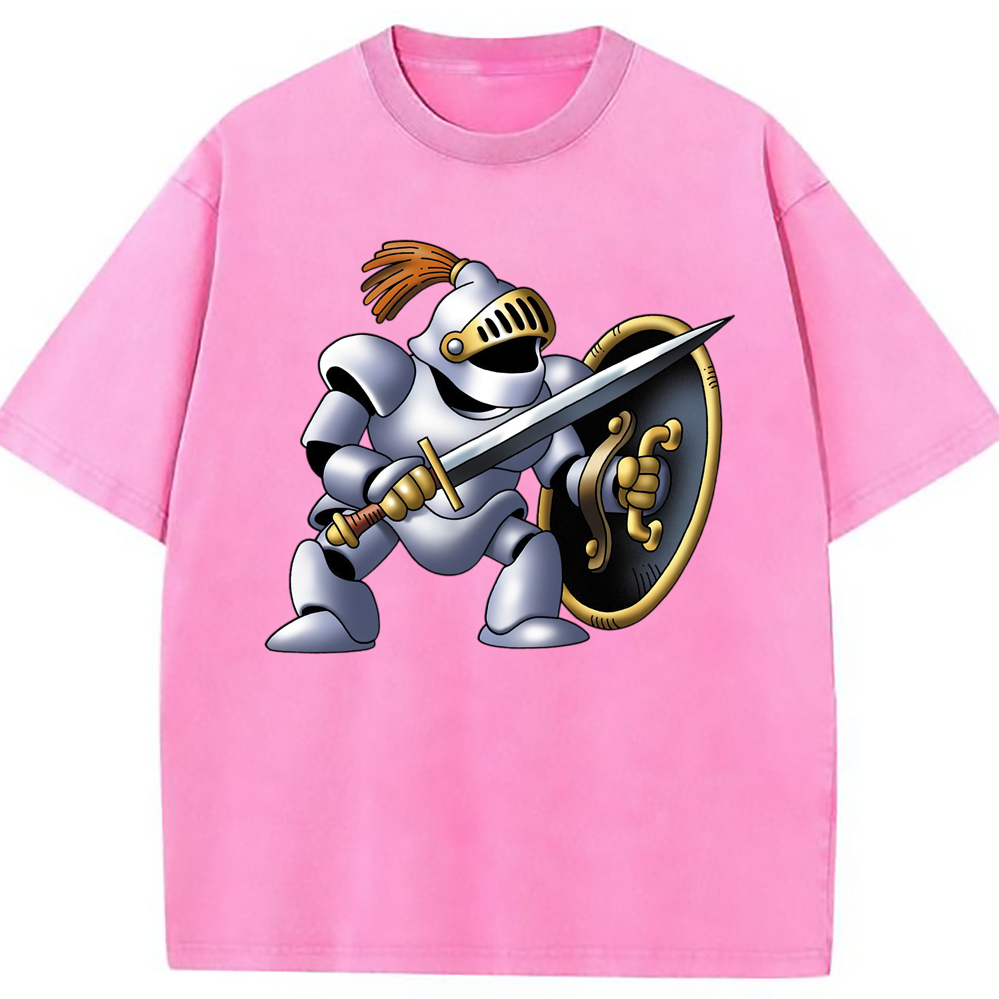 （画像用） ドラゴンクエスト Doragon Kuesuto Dragon Quest 綿100% ヴィンテージ風 半袖Tシャツ（フロントプリント）